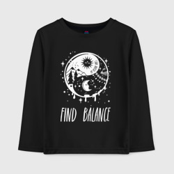 Детский лонгслив хлопок Find balance