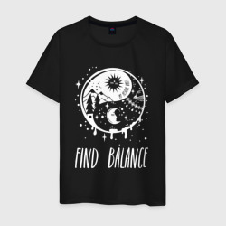 Мужская футболка хлопок Find balance