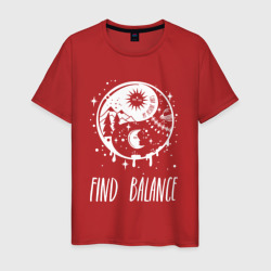 Мужская футболка хлопок Find balance