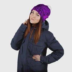 Шапка 3D c помпоном Неоновая геометрия - фото 2