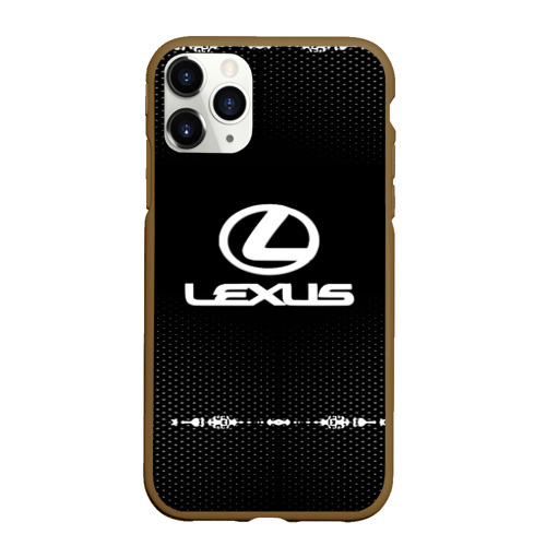 Чехол для iPhone 11 Pro Max матовый Lexus sport Auto abstract, цвет коричневый