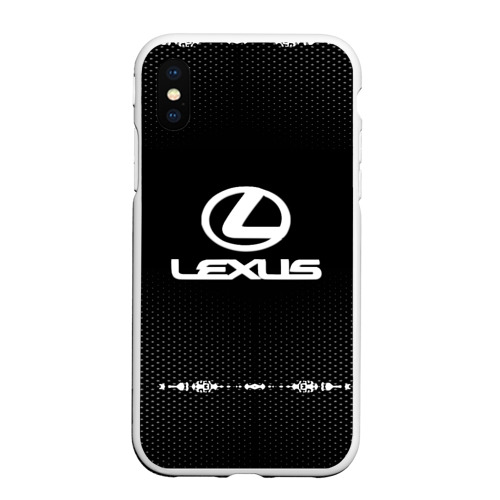 Чехол для iPhone XS Max матовый Lexus sport Auto abstract, цвет белый