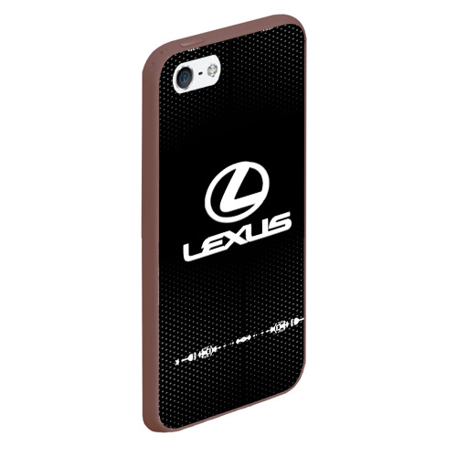 Чехол для iPhone 5/5S матовый Lexus sport Auto abstract, цвет коричневый - фото 3