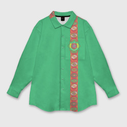 Мужская рубашка oversize 3D Туркменистан, лента с гербом