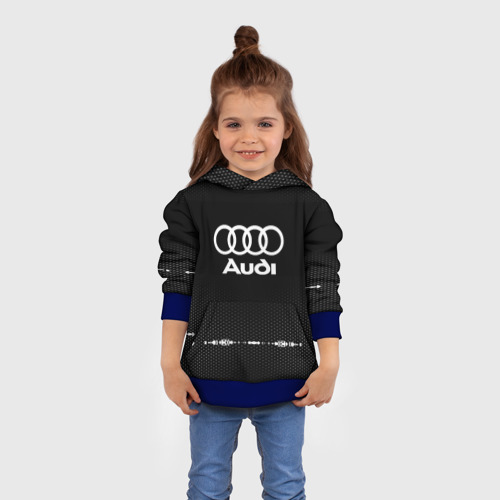 Детская толстовка 3D Audi sport Auto abstract, цвет синий - фото 4