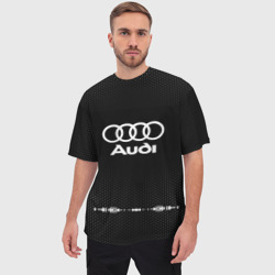 Мужская футболка oversize 3D Audi sport Auto abstract - фото 2