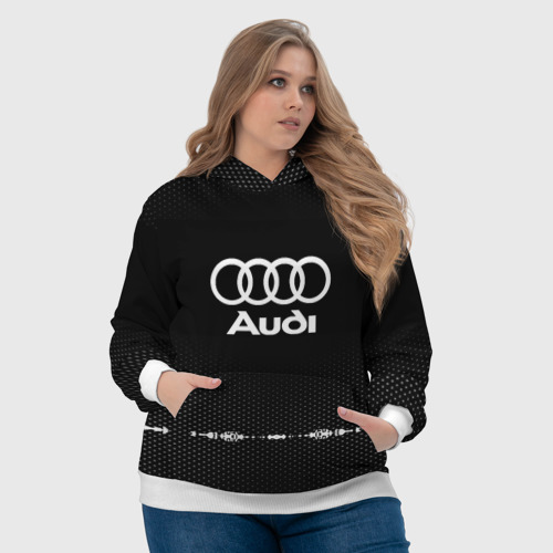 Женская толстовка 3D Audi sport Auto abstract, цвет 3D печать - фото 6