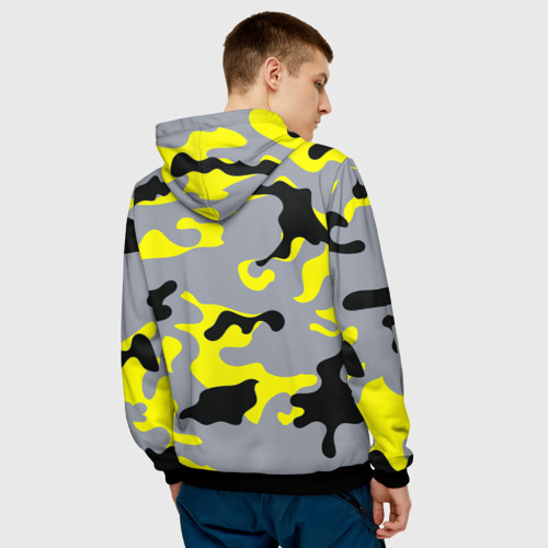 Мужская толстовка 3D Yellow camouflage, цвет черный - фото 4