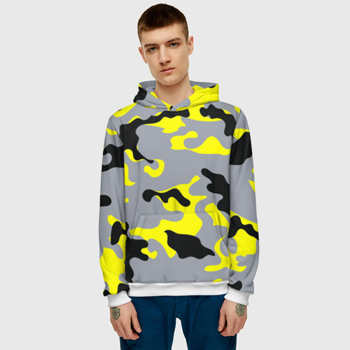 Мужская толстовка 3D Yellow camouflage - фото 3