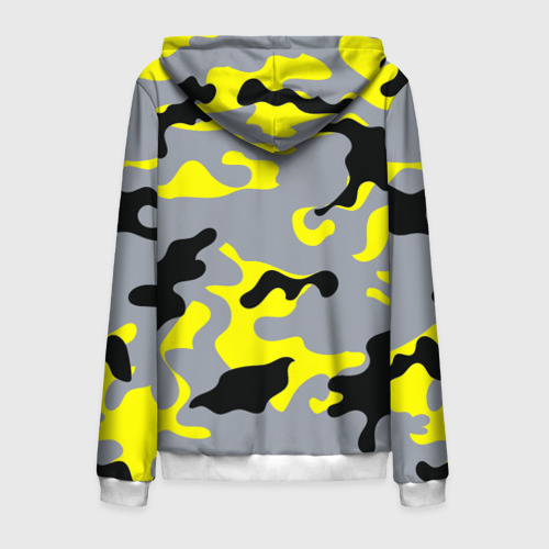 Мужская толстовка 3D на молнии Yellow camouflage - фото 2