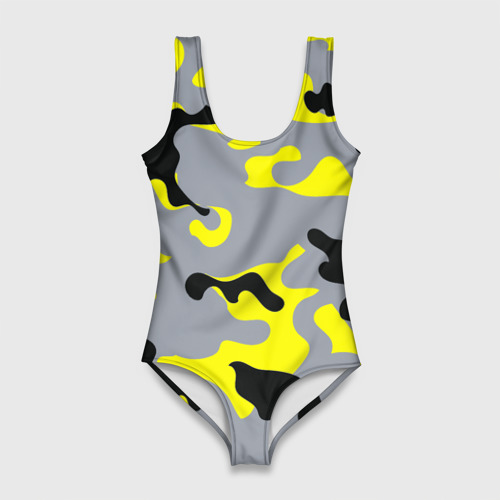 Женский купальник 3D Yellow camouflage, цвет 3D печать