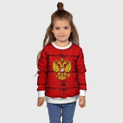 Детский свитшот 3D Russia Imperium RED, цвет 3D печать - фото 7
