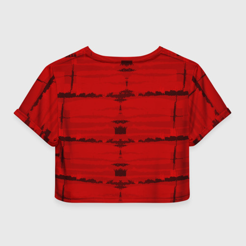 Женская футболка Crop-top 3D Russia Imperium RED, цвет 3D печать - фото 2