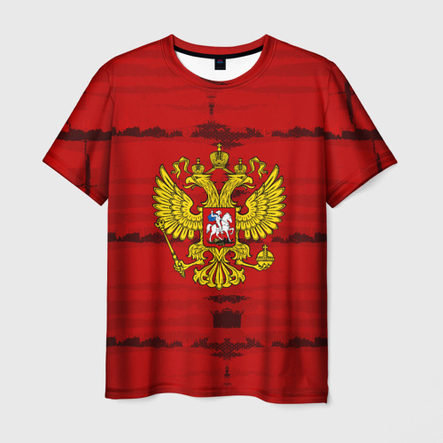 Мужская футболка 3D Russia Imperium RED