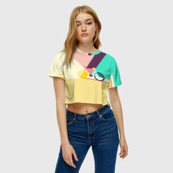 Женская футболка Crop-top 3D Велосипед - фото 2