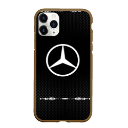 Чехол для iPhone 11 Pro Max матовый Mercedes sport Auto abstract