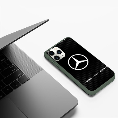 Чехол для iPhone 11 Pro матовый с принтом Mercedes sport auto abstract, фото #5