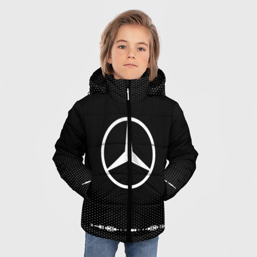 Зимняя куртка для мальчиков 3D Mercedes sport Auto abstract, цвет красный - фото 3