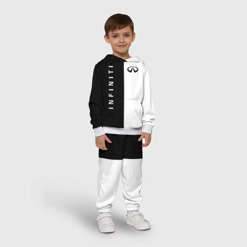 Детский костюм с толстовкой 3D Infiniti, цвет белый - фото 3