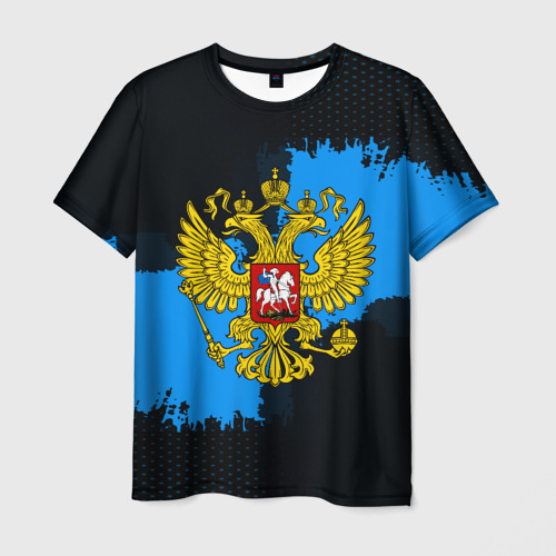 Мужская футболка 3D RUSSIA blue collection 2018