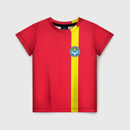Детская футболка 3D Киргизия, лента с гербом