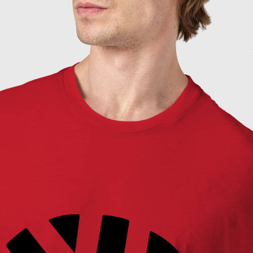 Мужская футболка хлопок Volkswagen череп, цвет красный - фото 6