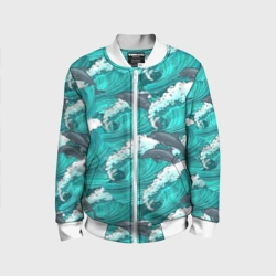 Детский бомбер 3D Дельфины