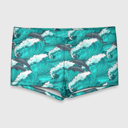 Мужские купальные плавки 3D Дельфины