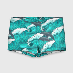 Детские купальные плавки 3D Дельфины