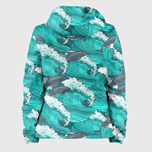 Женская куртка 3D Дельфины, цвет белый - фото 2
