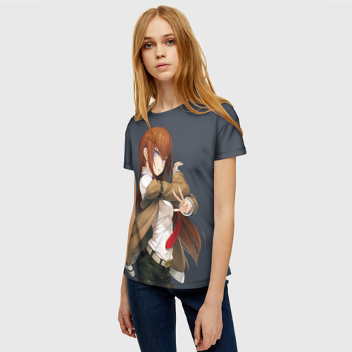 Женская футболка 3D Kurusi makise Steins ; gate, цвет 3D печать - фото 3