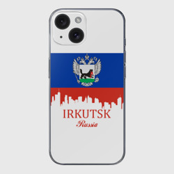 Чехол для iPhone 15 силиконовый с защитой камеры Irkutsk Иркутск