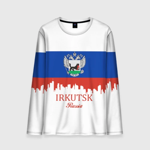 Мужской лонгслив 3D Irkutsk Иркутск