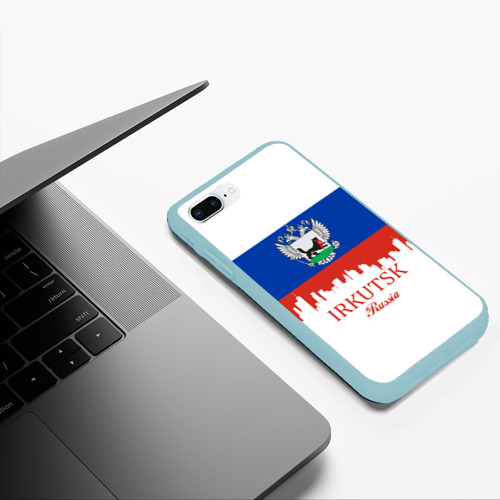 Чехол для iPhone 7Plus/8 Plus матовый Irkutsk Иркутск, цвет мятный - фото 5