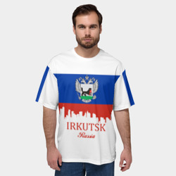 Мужская футболка oversize 3D Irkutsk Иркутск - фото 2