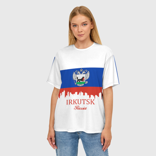 Женская футболка oversize 3D Irkutsk Иркутск, цвет 3D печать - фото 3