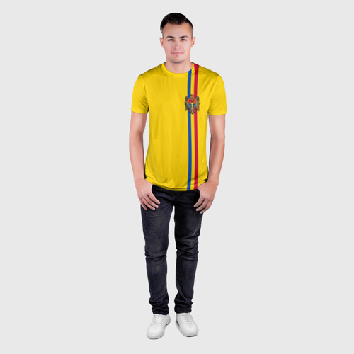 Мужская футболка 3D Slim Молдавия, лента с гербом, цвет 3D печать - фото 4