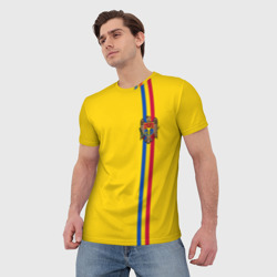 Мужская футболка 3D Молдавия, лента с гербом - фото 2