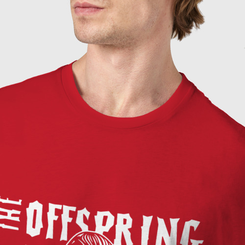 Мужская футболка хлопок The Offspring girl, цвет красный - фото 6