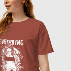 Женская футболка хлопок Oversize The Offspring girl - фото 2
