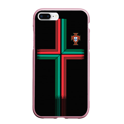 Чехол для iPhone 7Plus/8 Plus матовый Portugal 2018 WC alternative, цвет розовый