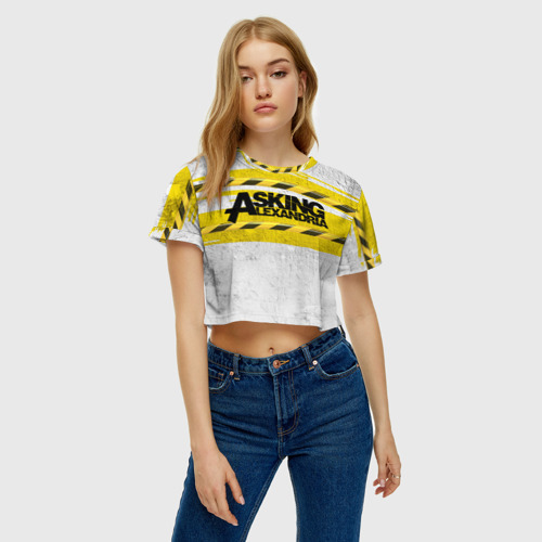 Женская футболка Crop-top 3D Asking Alexandria, цвет 3D печать - фото 4