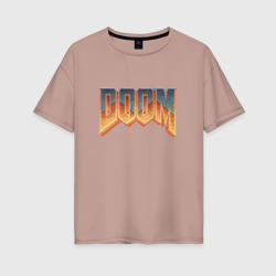 Женская футболка хлопок Oversize Doom