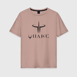 Женская футболка хлопок Oversize Quake