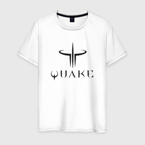 Мужская футболка из хлопка с принтом Quake, вид спереди №1