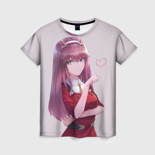 Женская футболка 3D Darling heart, цвет 3D печать