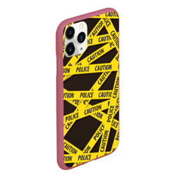 Чехол для iPhone 11 Pro Max матовый Police Caution - фото 2