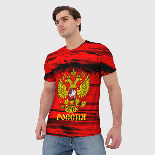 Мужская футболка 3D RUSSIA, цвет 3D печать - фото 3
