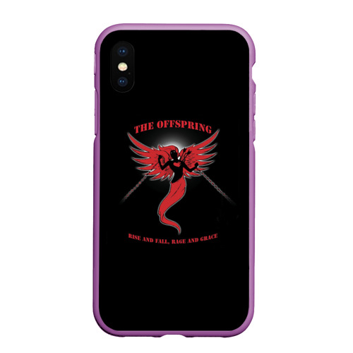 Чехол для iPhone XS Max матовый The Offspring, цвет фиолетовый