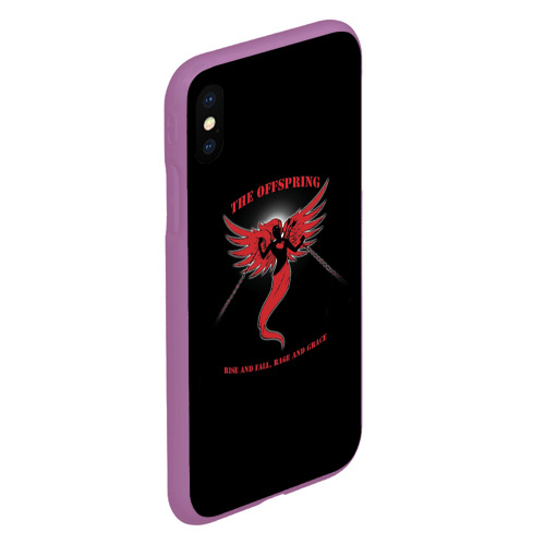 Чехол для iPhone XS Max матовый The Offspring, цвет фиолетовый - фото 3